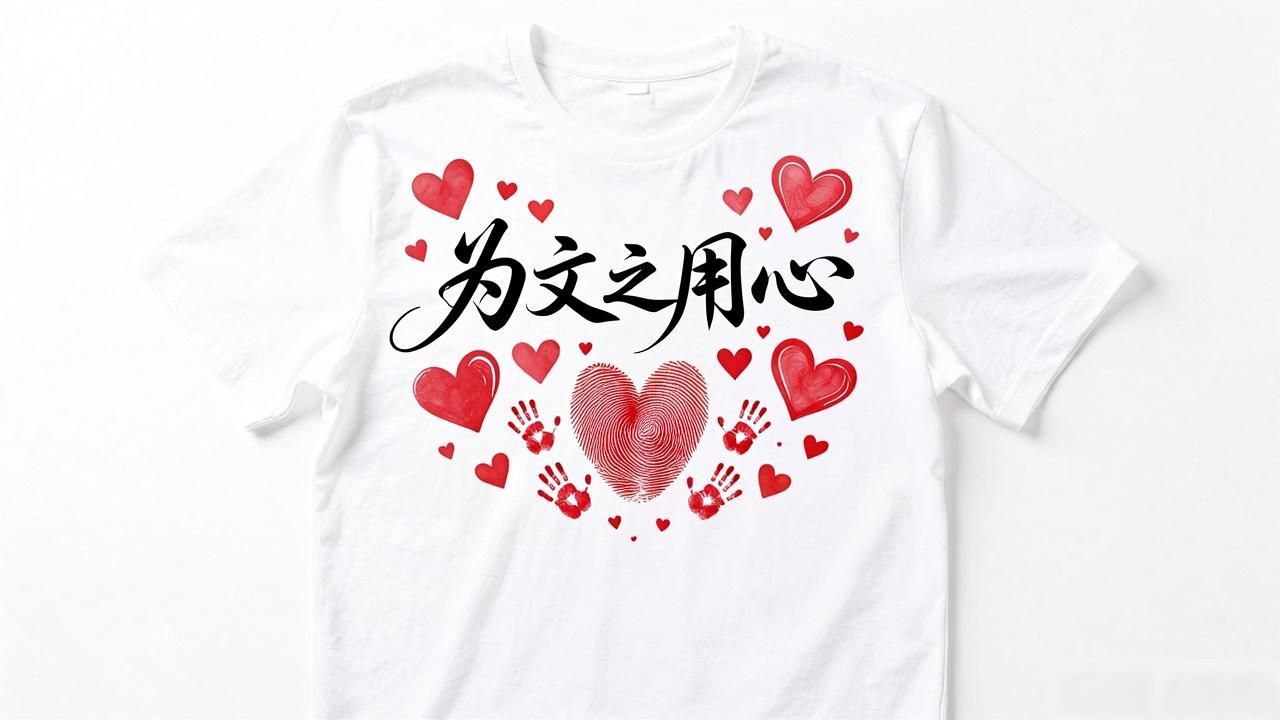 文心报文化衫设计 言若班服定制 文化衫图案创意_文化衫设计图案