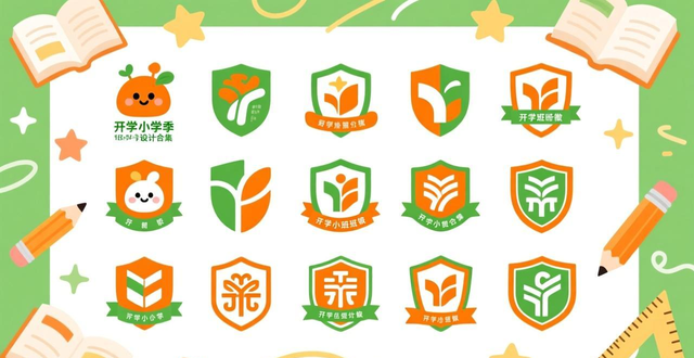 学校徽章设计图案大全_小学班徽设计_AI生成班徽