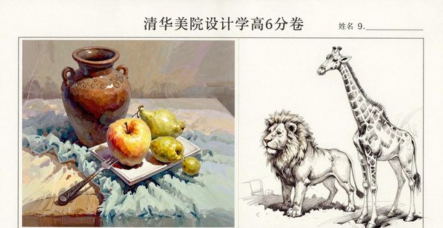 清华大学美术学院考前设计图案装饰画_清华大学美术学院设计高分卷赏析_设计类色彩高分卷赏析