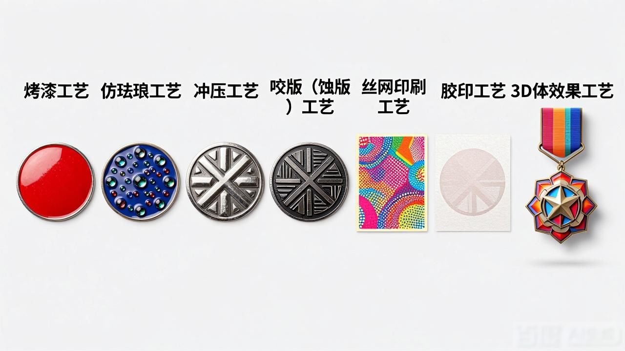 徽章制作工艺 烤漆仿珐琅冲压咬版丝网印刷_徽章设计图案大全_徽章种类 国徽党徽团徽队徽警徽军徽