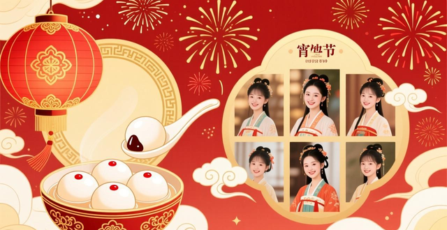 制作元宵节海报_海报人物照片排版设计_MIX海报模板免费教程
