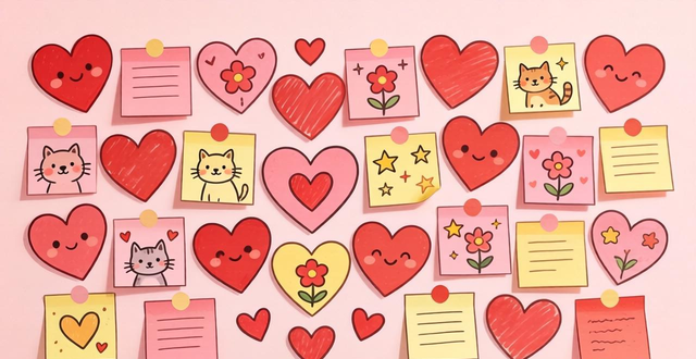 手绘免抠元素便利贴留言墙素材_彩色卡通风留言墙便利贴贴纸创意元素_便利贴心愿墙设计图案