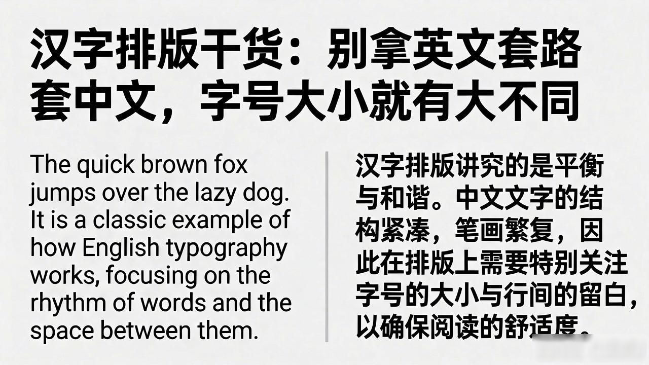 中文字体排版设计干货_汉字与拉丁字母排版区别_汉字排版规则与英文差异